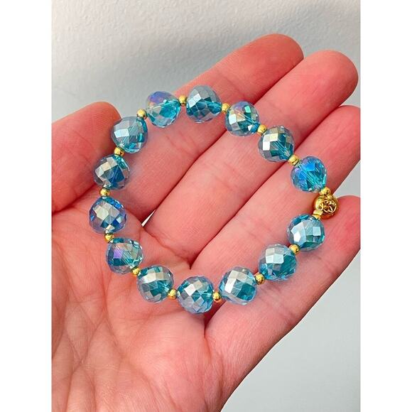 Blue Swarovski Beaded Bracelet - Picture 11 of 16